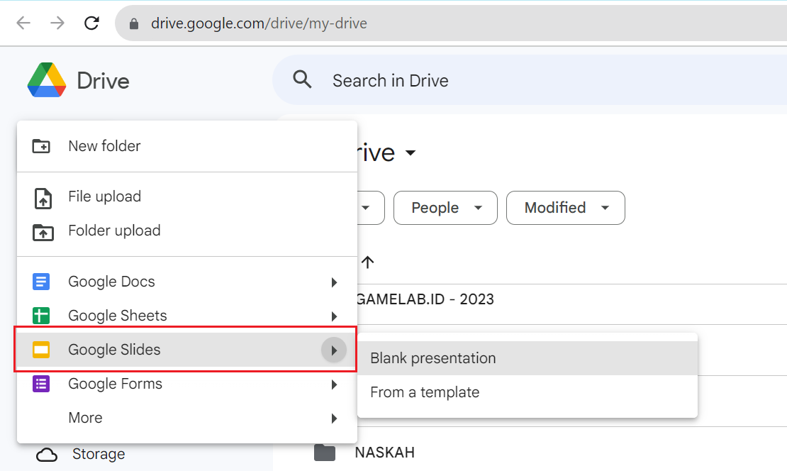 Masuk ke Google Slides - GAMELAB.ID