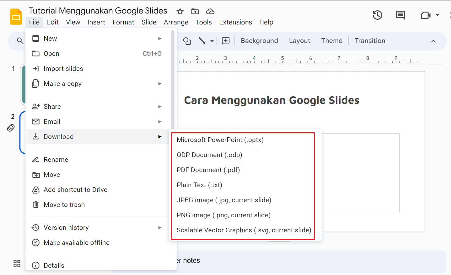 Mengunduh Presentasi Google Slides - GAMELAB.ID