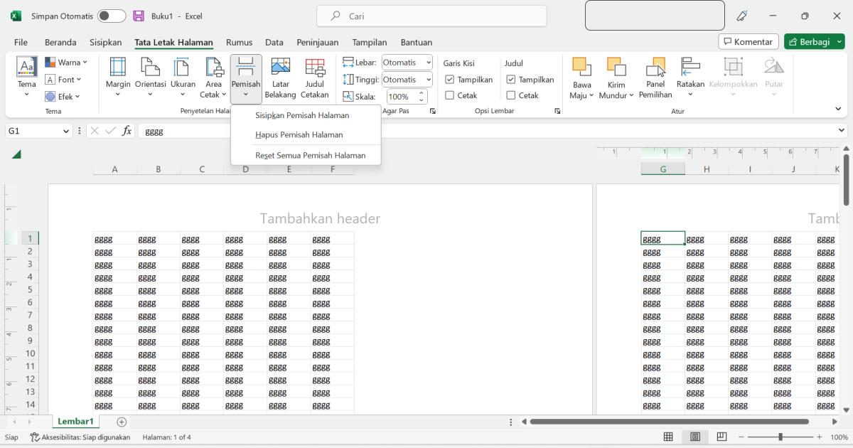 Pemisah Halaman (Page Break) - GAMELAB.ID