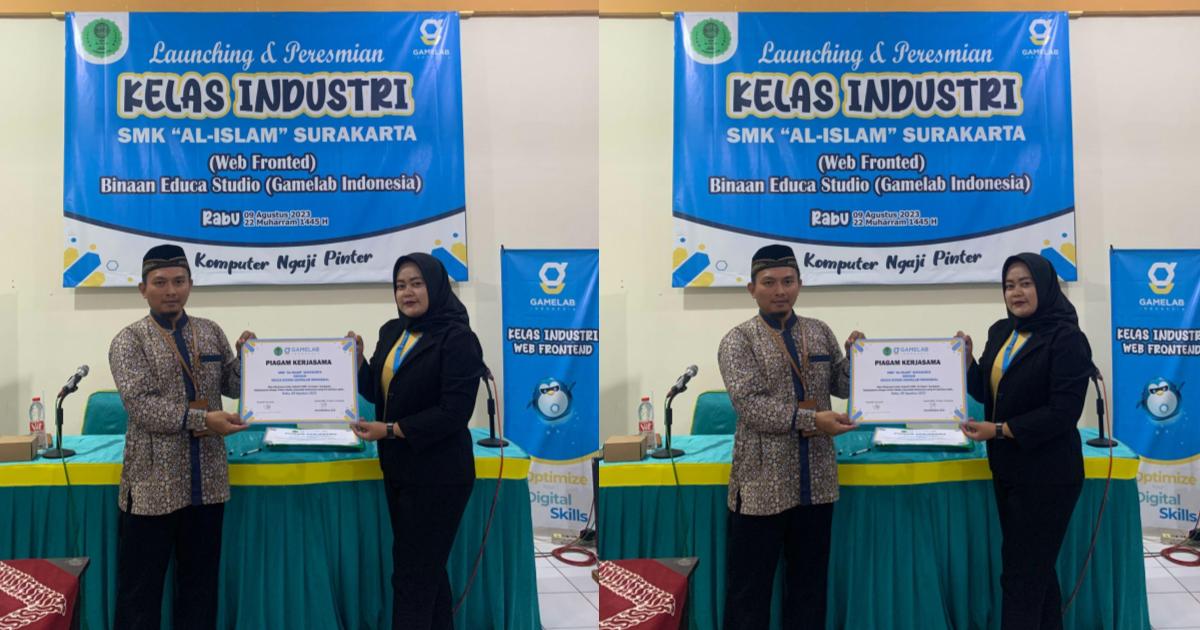 Launching Kelas Industri SMK Al Islam - GAMELAB.ID