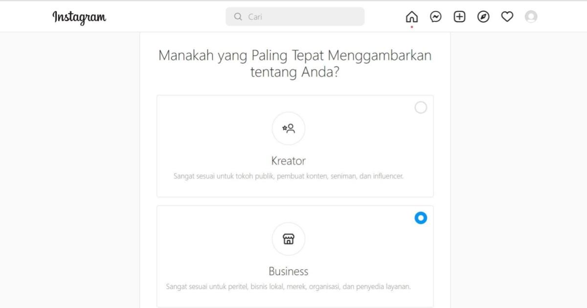 Langkah 4. Membuat Akun Instagram Bisnis - GAMELAB.ID