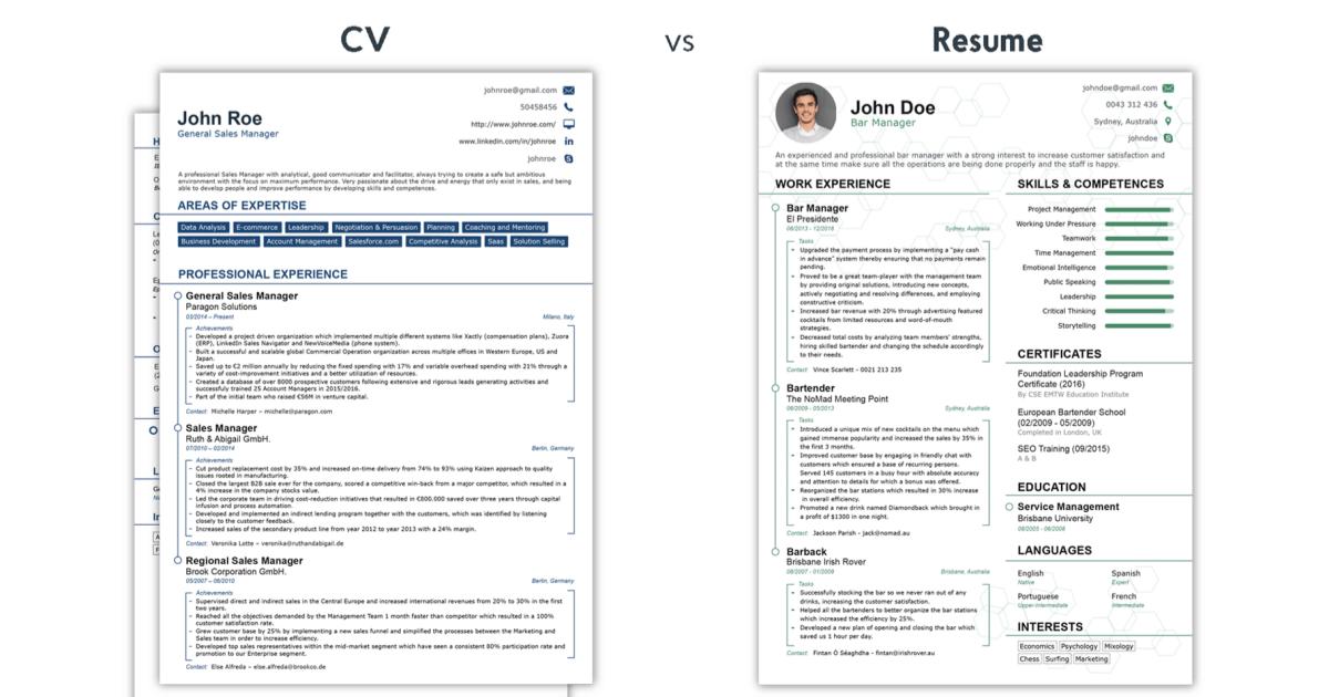 Perbedaan CV dan Resume - novoresume.com - GAMELAB.ID