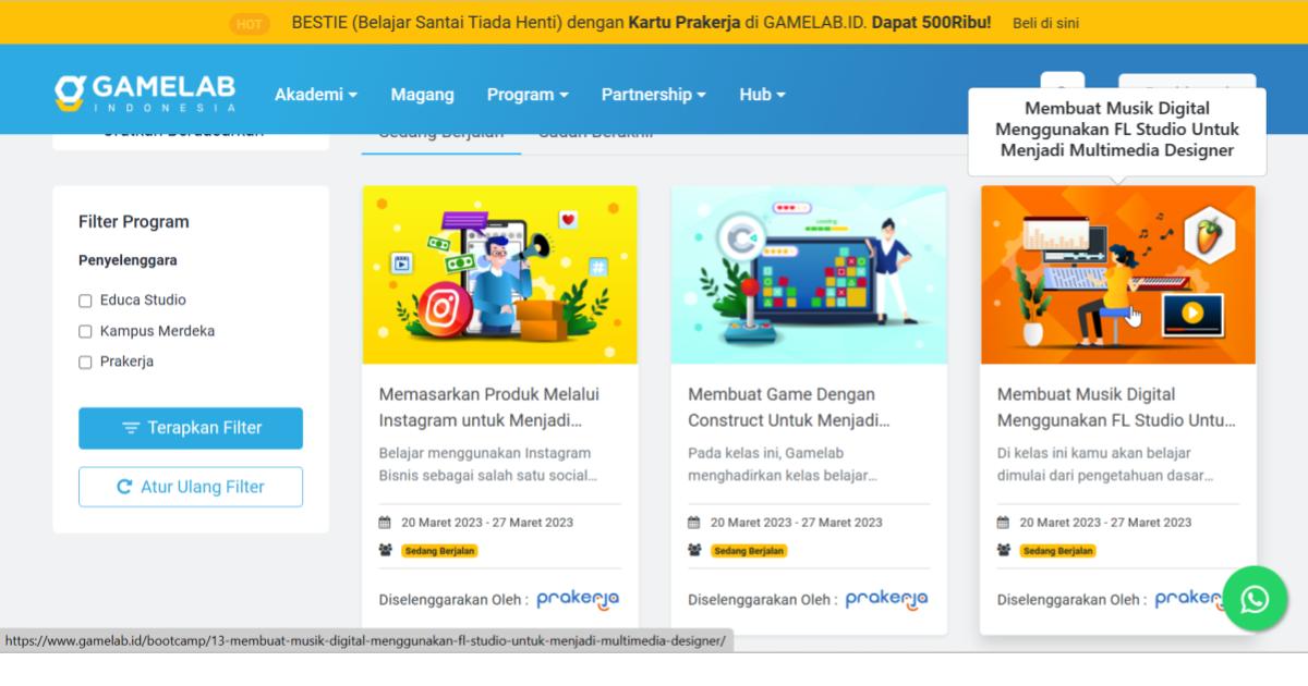 Tutorial Beli Pelatihan Prakerja - GAMELAB.ID