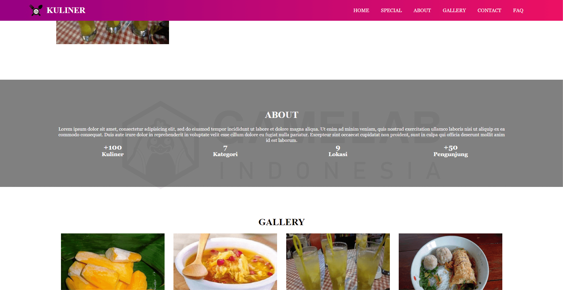 Landing Page by Mohammad Feri Siful Rohman