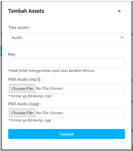 Menambahkan Asset