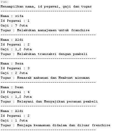 Hasil eksekusi Main_project.java