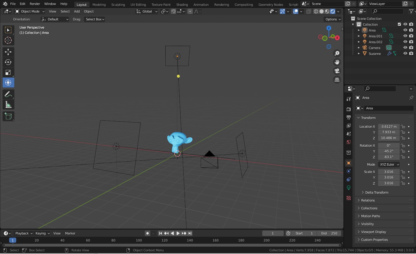 Scene Monkey Blender