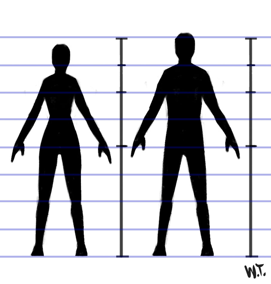 Garis horizontal untuk batas-batas anggota tubuh