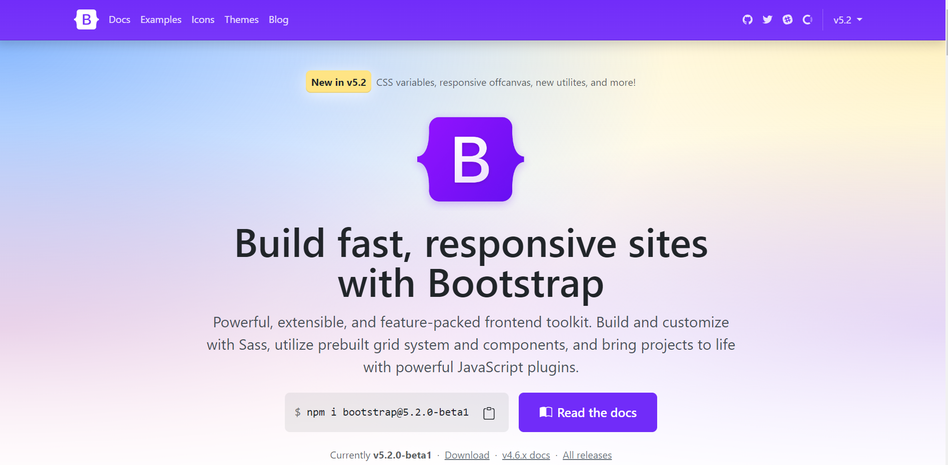 Homepage Bootstrap