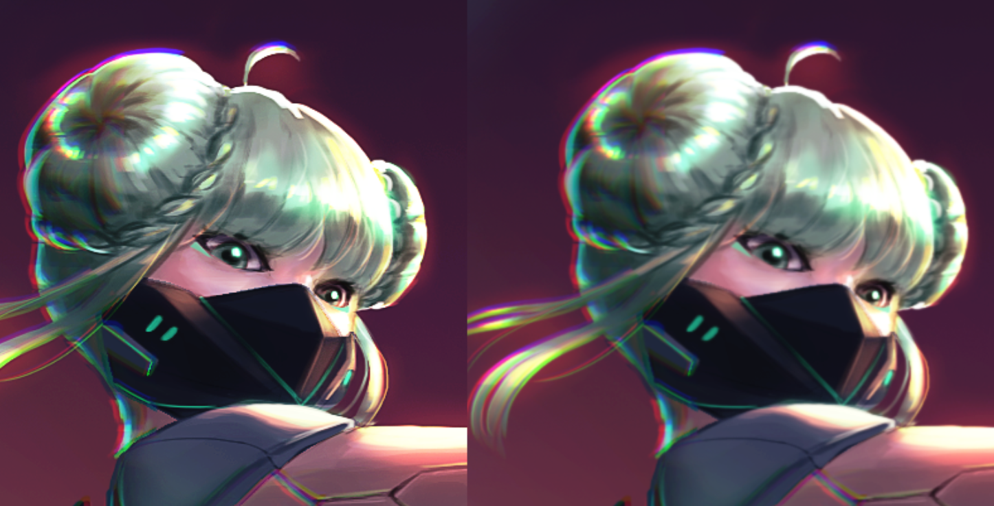 after - before High Pass overlay