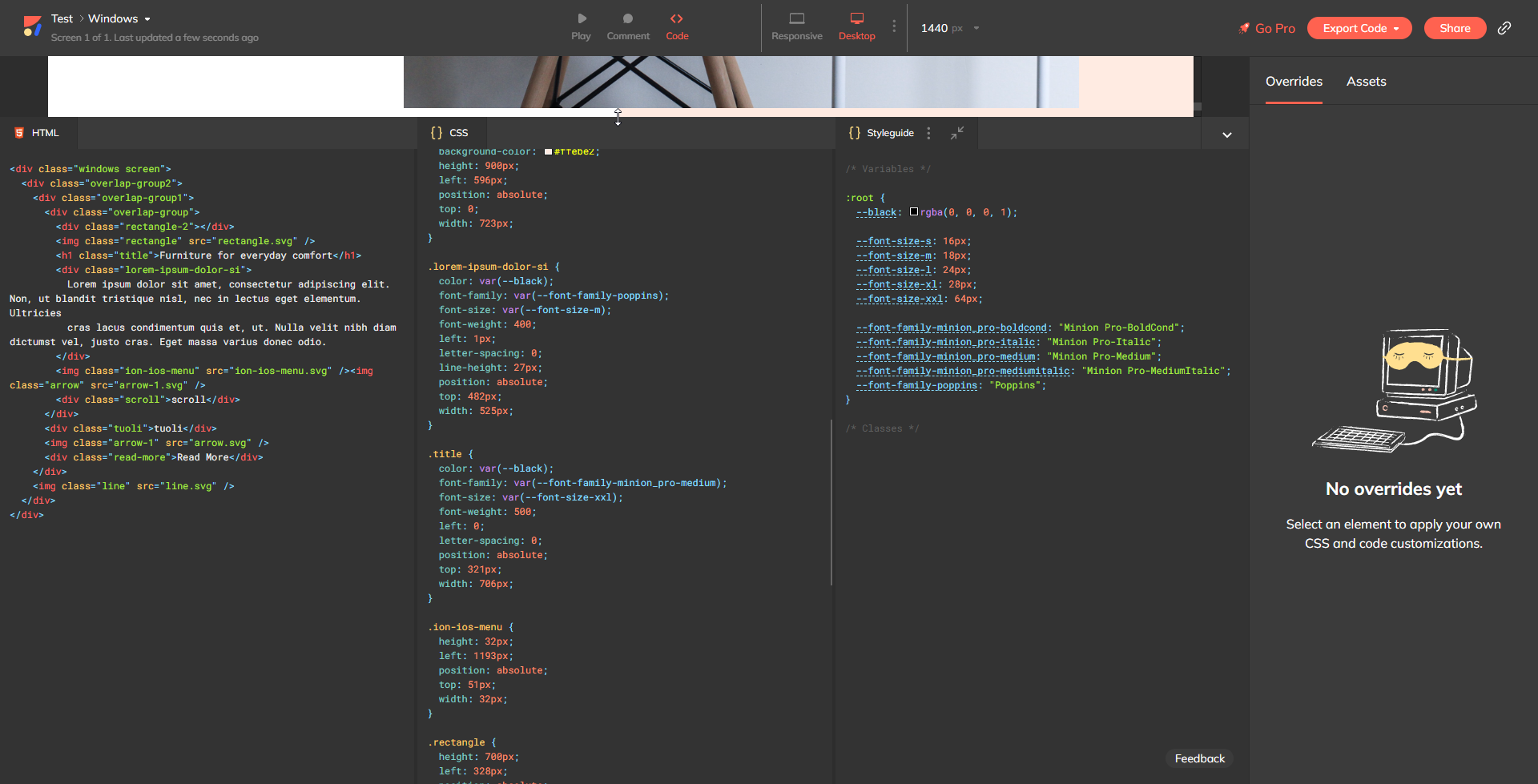 Hasil HTML