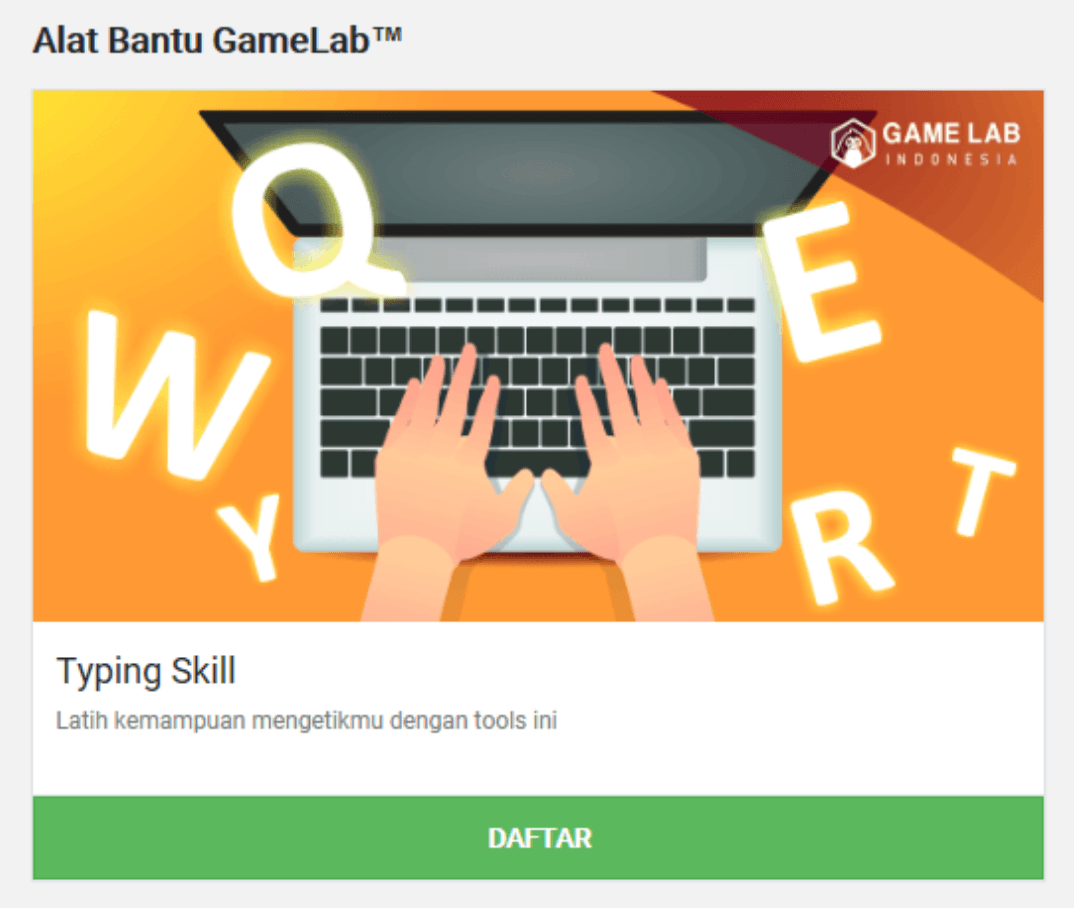 Gambar : Daftar Gamelab Typing Skill