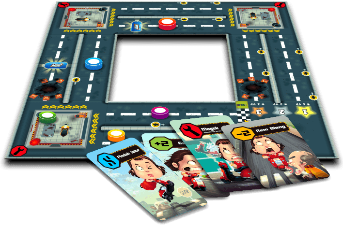 Foto : Cara set up board game Emak-Emak Matic