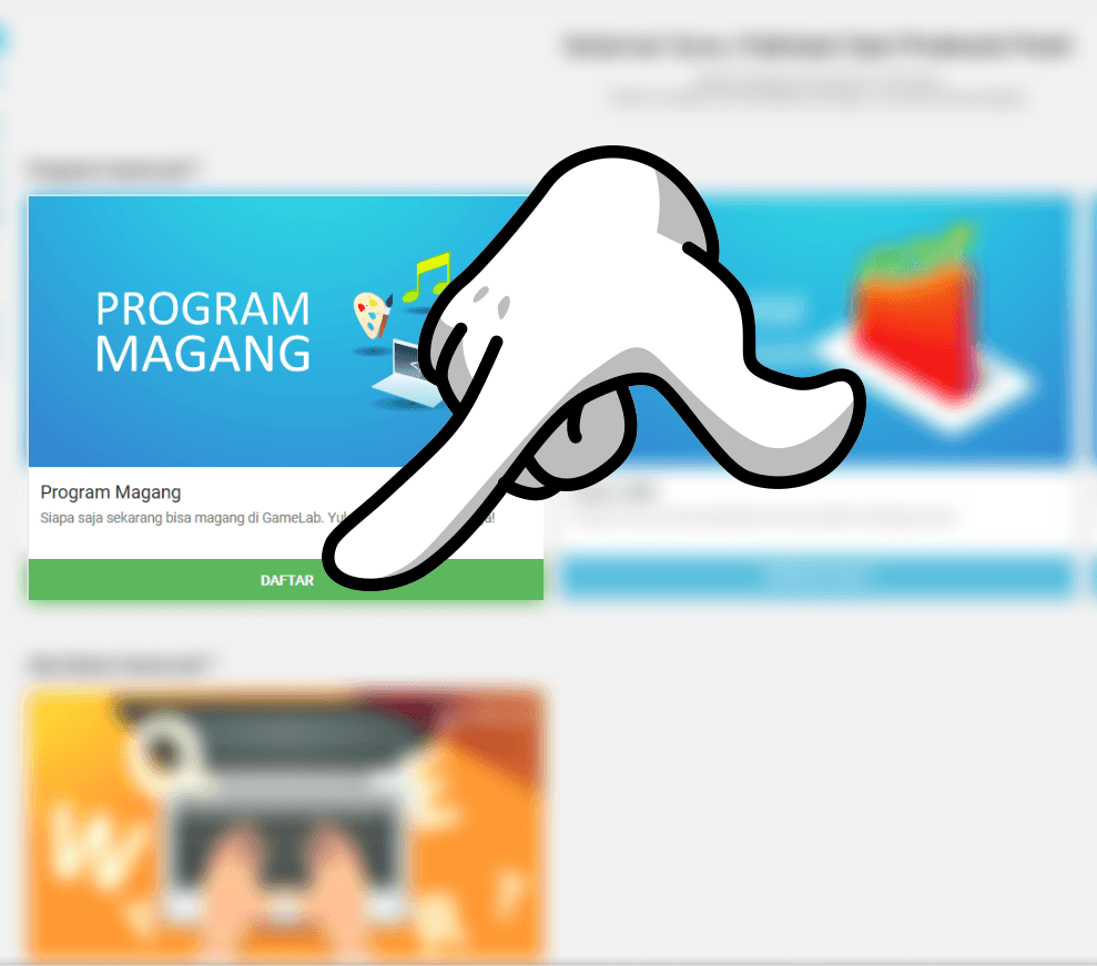 Tampilan Dashboard Game Lab Indonesia
