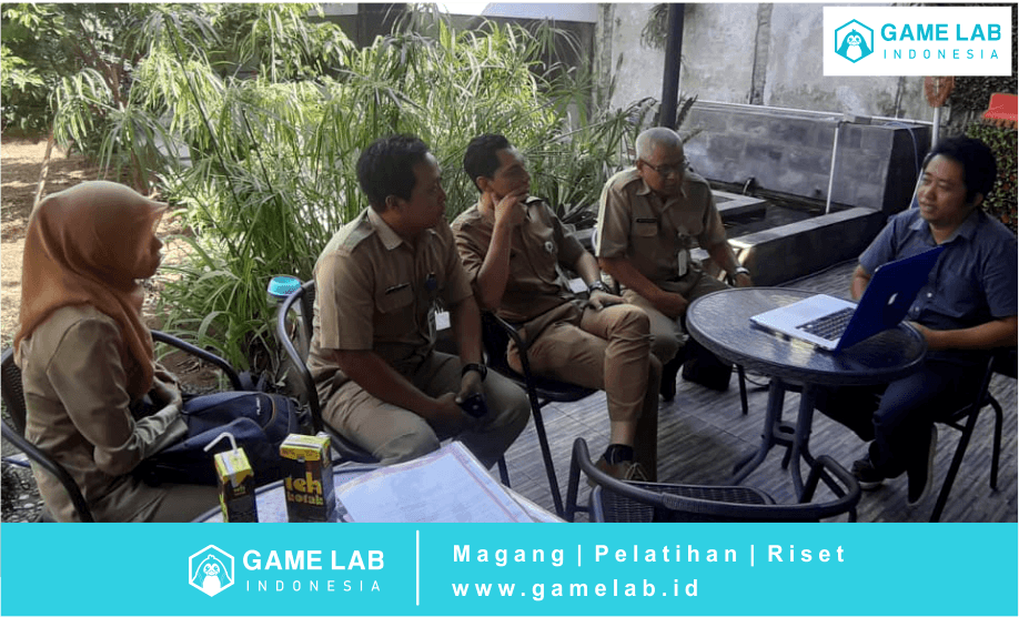 Foto : Penjajakan kerjasama industri SMK N 1 Cluwak dan Game Lab