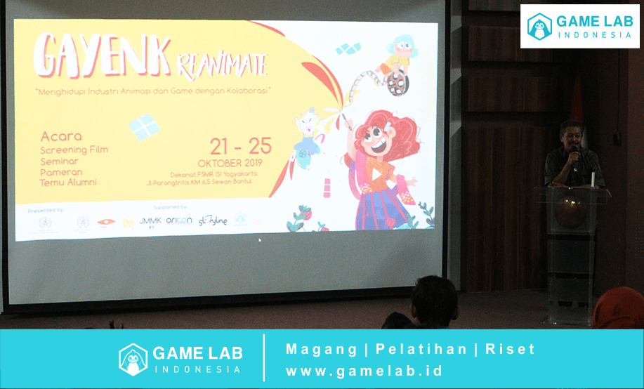 Foto : Pembukaan Seminar Gayenk Reanimate oleh Dekan FSMR ISI Jogja