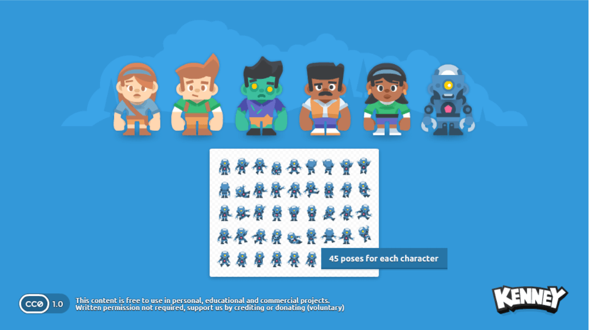 Gambar : Aset game dari website Kenney
