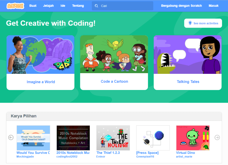 Gambar : Website Scratch