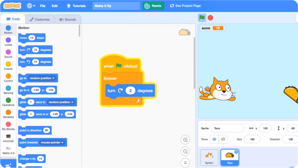 Gambar : User Interface Scratch