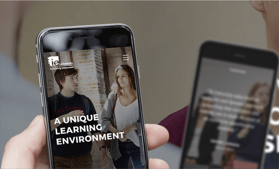 IE University Responsive Website Pict by Behance