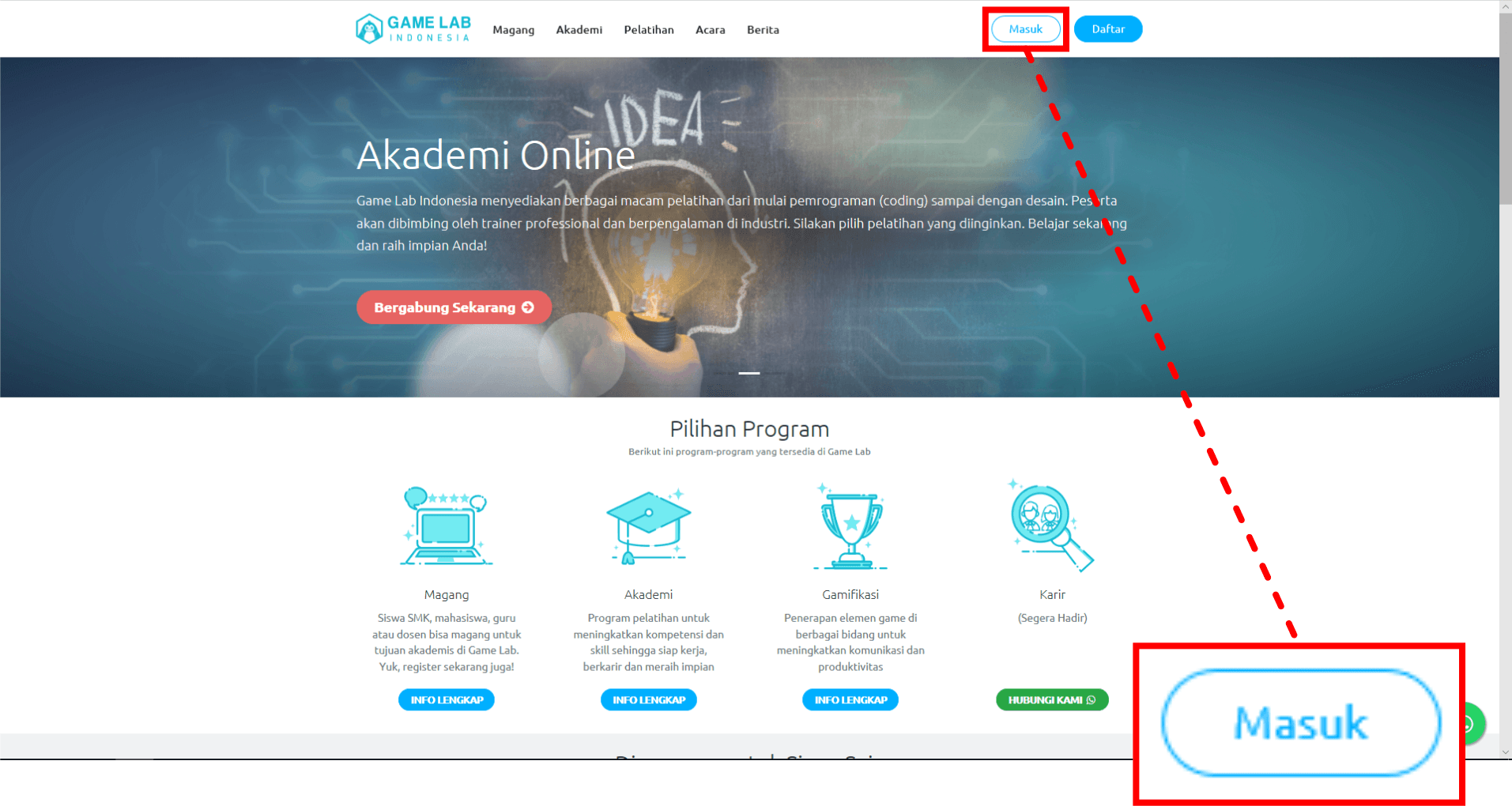 Gambar: Lakukan login
