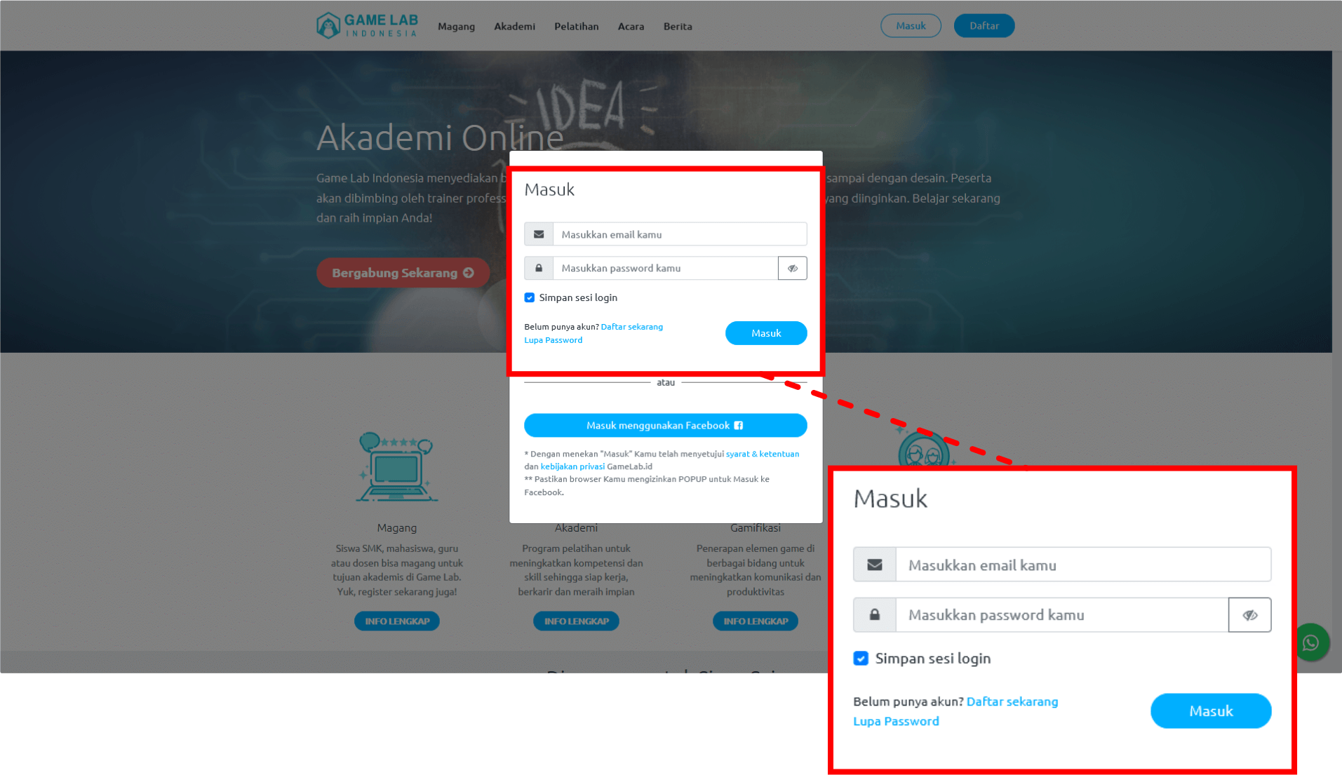 Gambar: Masukkan email dan password