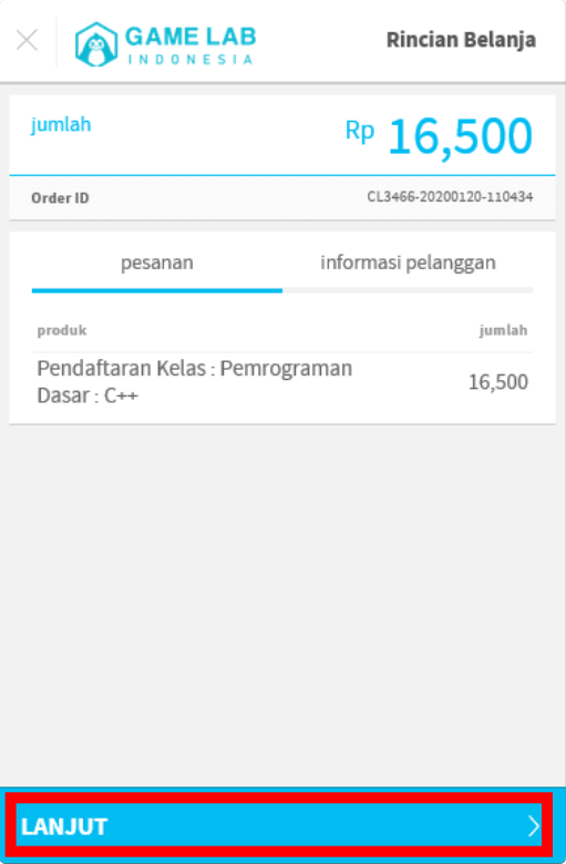 Gambar: Rincian belanja