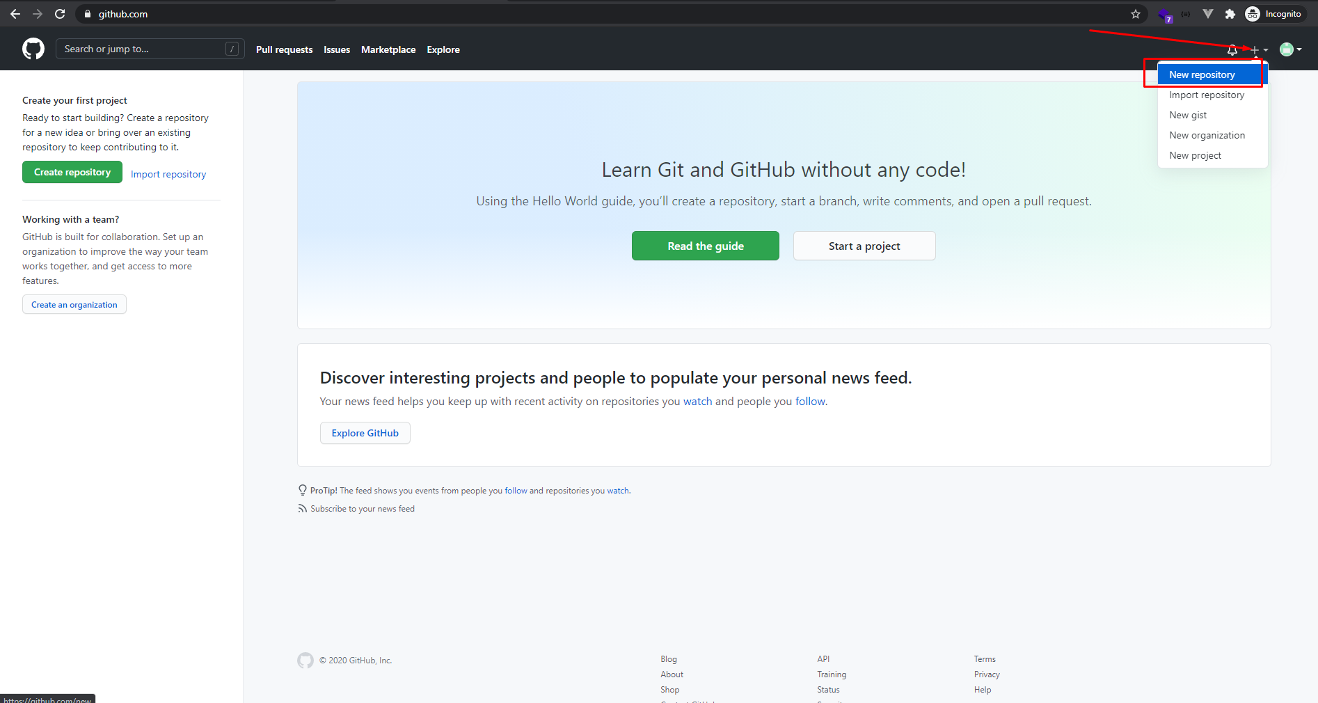 Create New Repository
