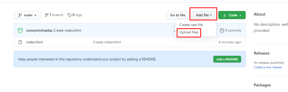 Upload files