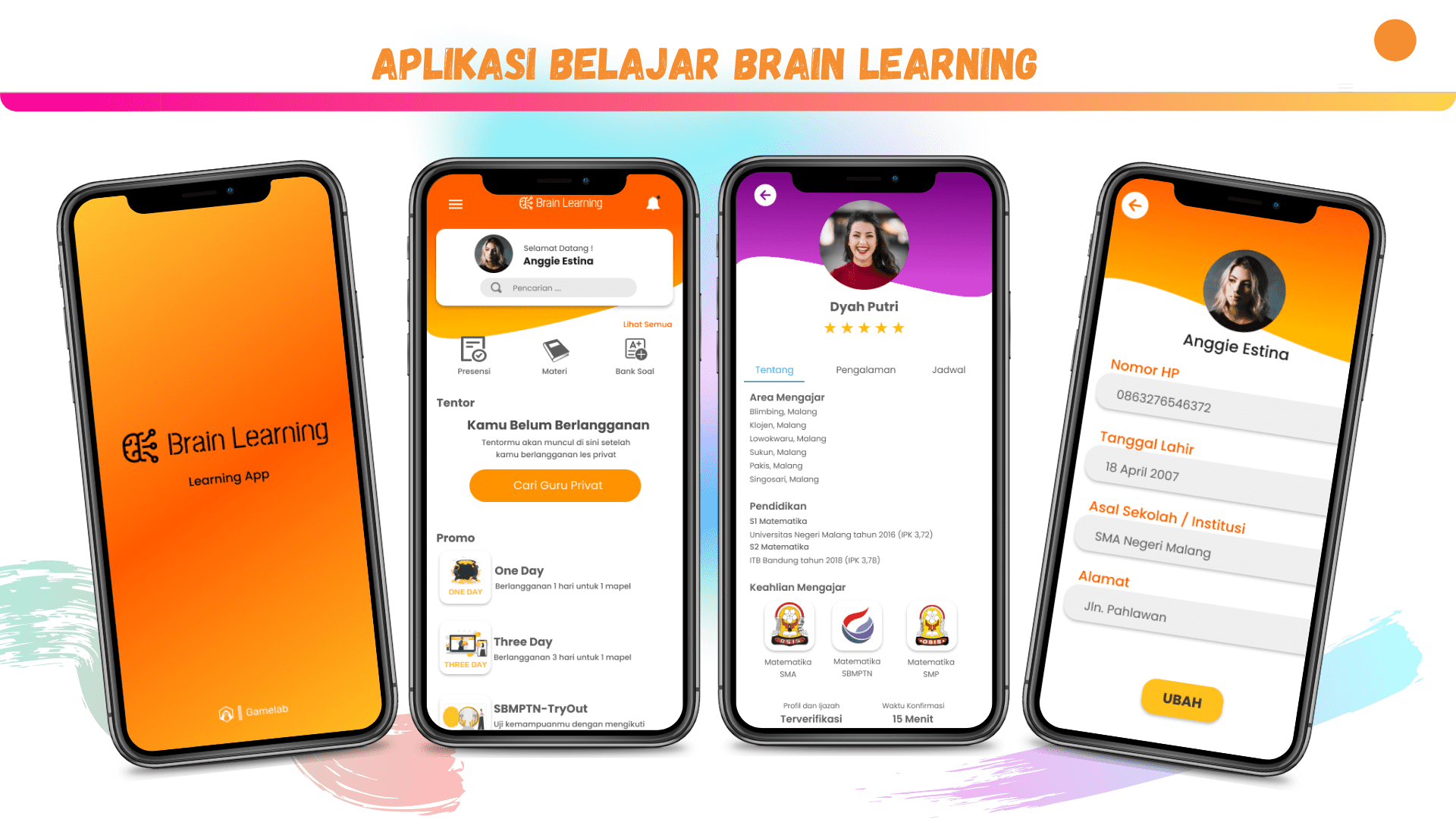 Proyek Desain UI/UX Aplikasi Brain Learning