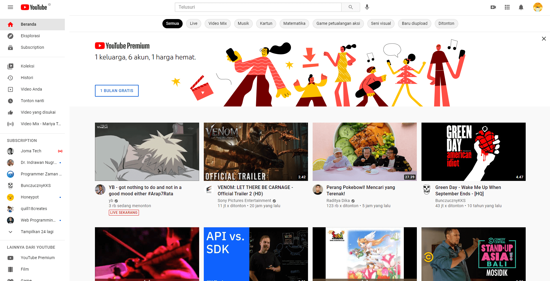 Screenshot Youtube