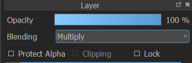 Contoh Option Multiply di Medibang Paint