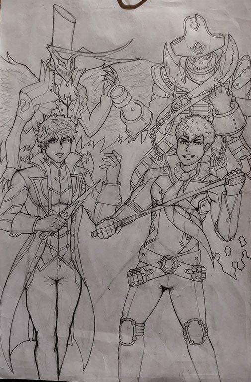 Contoh Sketsa Tradisional