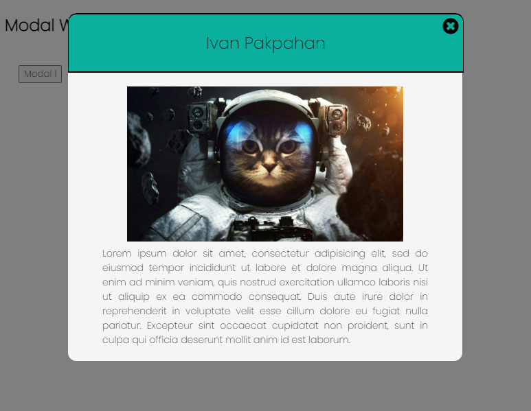 Gambar 2 : Modal dengan Overlay