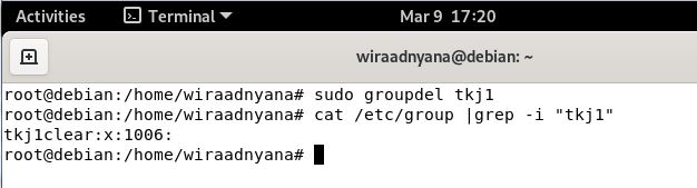 Perintah groupdel