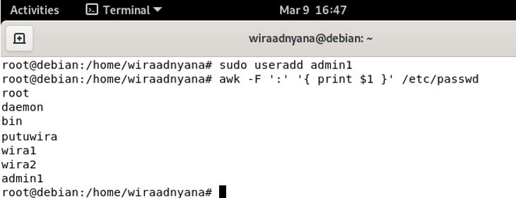 Perintah useradd