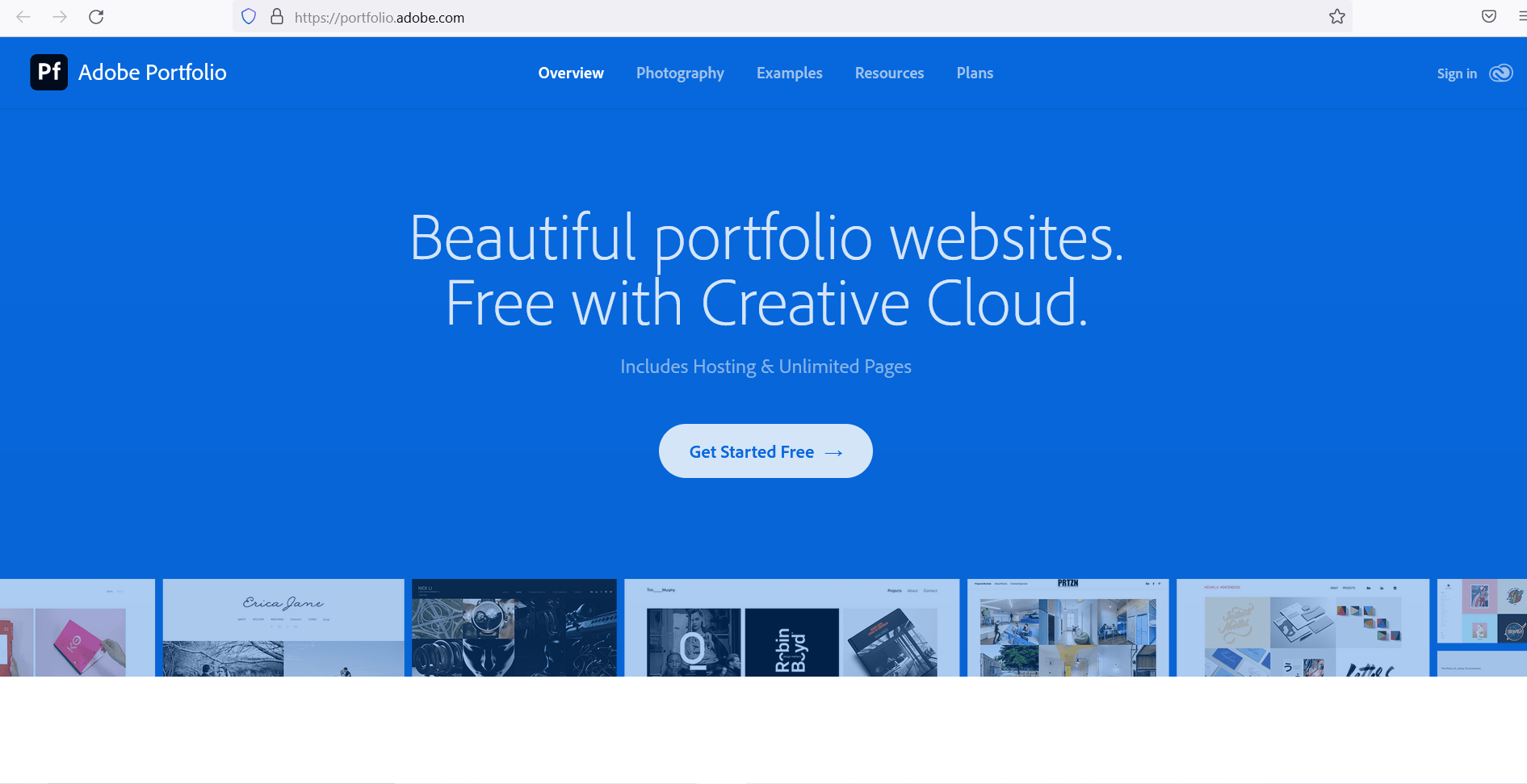 Adobe Portfolio